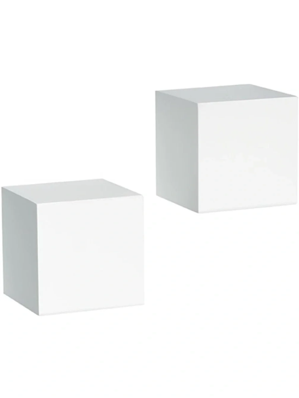 NIB Set of 2 White Floating Wall Cubes $65 - Never Opened!